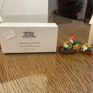 Department 56 North Pole Series Testing The Toys Set of 2 56-56057 Retired